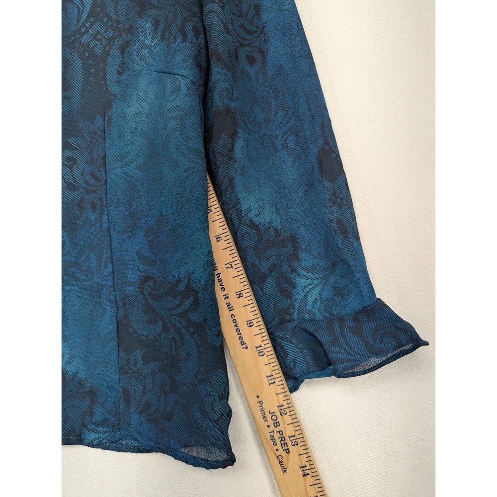 Positive Attitude Blue Floral Lightweight Jacket Womens Size‎ 14 - Picture 8 of 10